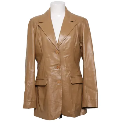 Leren blazer (Beige) van Roco Baroco Leer