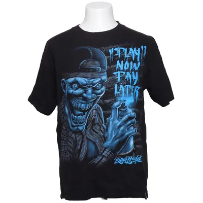T-shirt (Black, Blue) from Anchor blue Cotton
