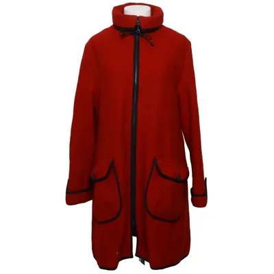 Coat (Red) from Herluf Design Polyester, Viscose, Wool