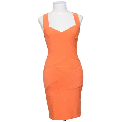 Cocktailkjole (Orange) fra Miss Selfridge Elastan, Polyester