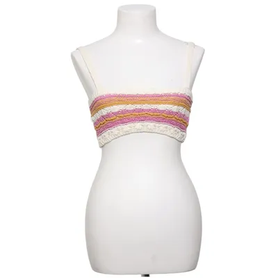 Crop top (Hvid, Flerfarvet) fra Pull & Bear Akryl, Bomuld, Polyester