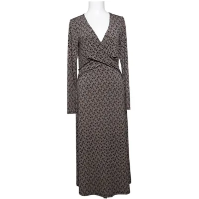 Maxi dress (Black, Beige) from Three Sixty Five Elastane, Polyester