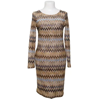 Maxikjole (WAVY GOLD DRESS) fra Pernilla Wahlgren Metallfiber, Polyester