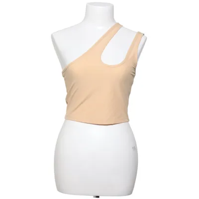 Tanktop (Beige) van Statement by NA-KD Influencers Elastaan, Polyester