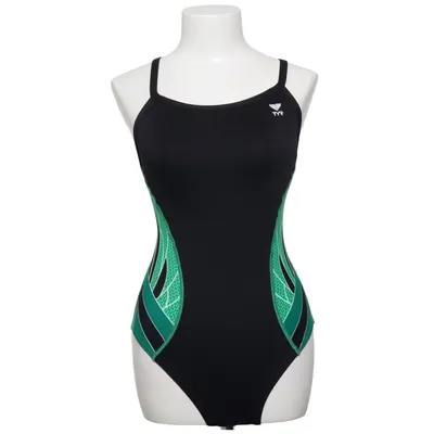 Badpak (Zwart, Groen, Meerkleurig) van TYR Elastaan, Polyester