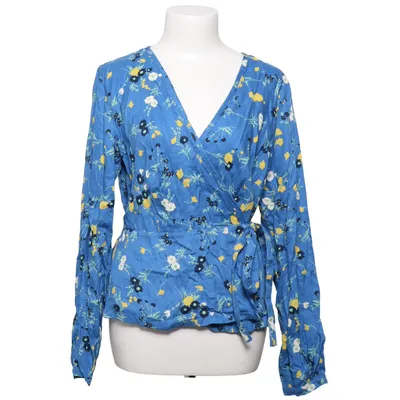Wrap blouse (Blue, Multicolored) from People Tree Tencel