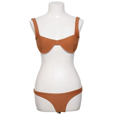 Bikini (Marron, Blanc) de Zaful Élasthane, Polyamide
