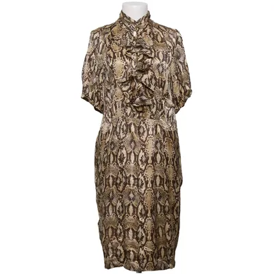Dress (Beige, Brown) from Luisa Spagnoli Silk