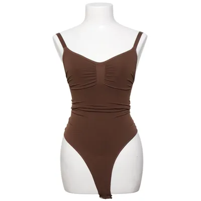 Corrigerende body (Bruin) van Creamy Fabrics Elastaan, Polyamide