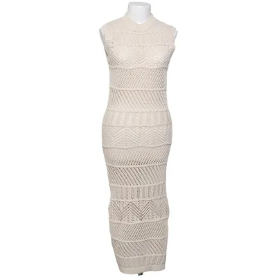 Maxikleid (Beige) von Mango Baumwolle, Polyester
