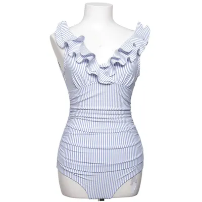 Baddräkt (Blå, Vit) från Ellos Elastan, Polyamid, Polyester