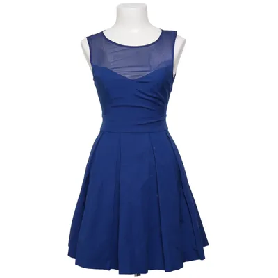 Dress (Blue) from Spotlight by Warehouse Acetate, Cotton, Elastane, Polyamide, Polyester
