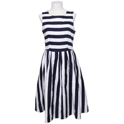 Jurk (Blauw, Wit) van Dolly Dolly Katoen, Elastaan