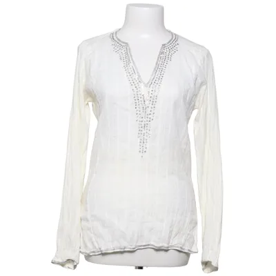 Blus (Vit) från Massimo Dutti Woman Bomull, Metallfiber