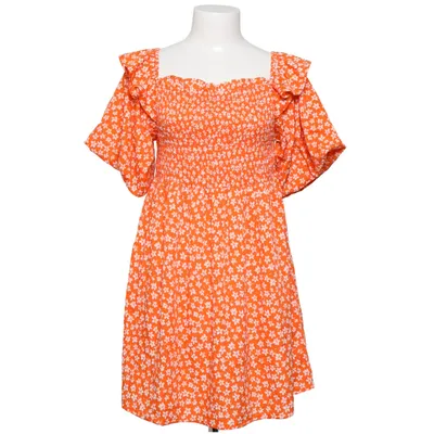 Klänning (Orange, Vit) från Florence Polyester