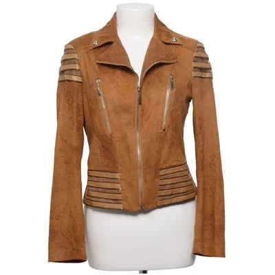 Bikerjakke (Brun) fra Frank Lyman Elastan, Polyester, Polyurethan