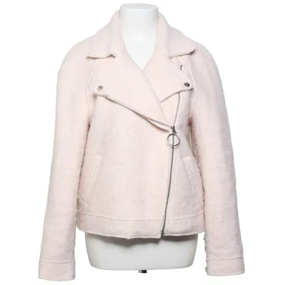 Bikerjacka (Beige) från ONLY Återvunnen polyester, Ull