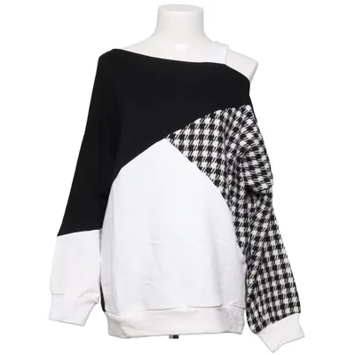 Collegetröja (Svart, Vit) från Buketli Collection Bomull, Elastan