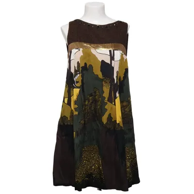 Dress (Brown, Green, Yellow) from Derhy Metallic fiber, Polyamide, Polyester, Viscose, Wool