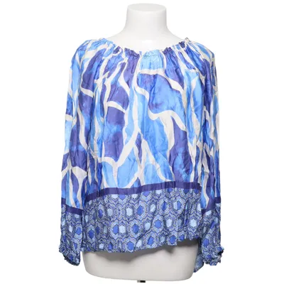 Bluse (Blå, Hvid, Flerfarvet) Silke, Viscose