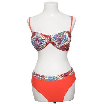 Bikini (Rouge, Multicolore) de Fei Élasthane, Polyamide