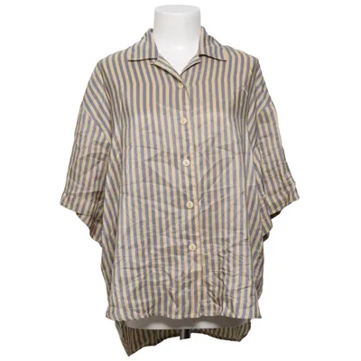 Kortärmad skjorta (Blå, Beige) från SAND Silke