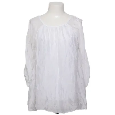 Blouse (White) from Blossun Silk, Viscose