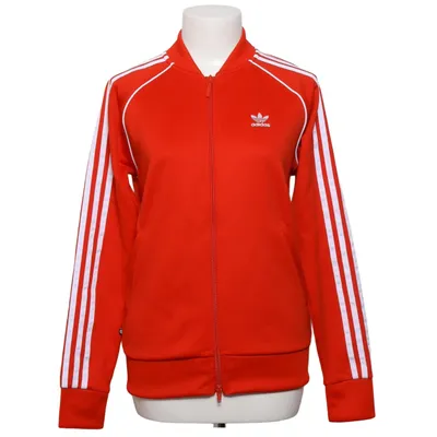 Träningsjacka (Röd, Vit) från Adidas Originals Bomull, Elastan, Återvunnen polyester