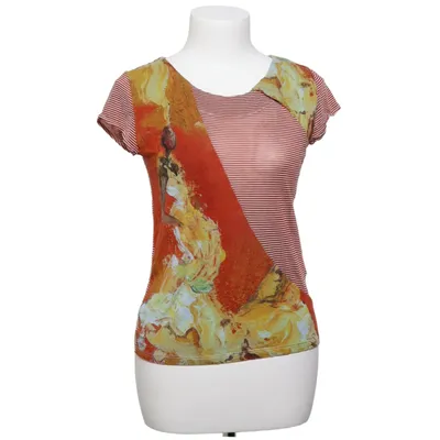 T-shirt (Red, White, Multicolored) from Aventures des Toiles Acetate, Elastane, Viscose
