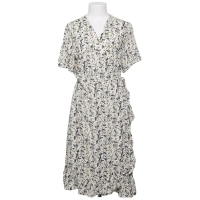 Slå-om-kjole (Hvid, Sort, Gul) fra Part Two Viscose