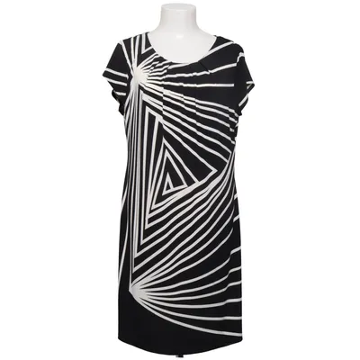 Jurk (Zwart, Wit) van Yessica Elastaan, Polyester