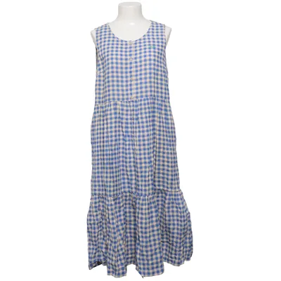 Dress (Blue, White) from The Tiny Big Sister Cotton, Linen
