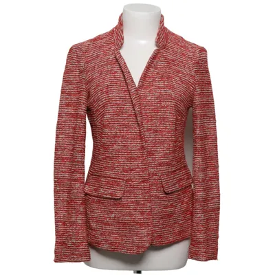 Blazer (Red, White) from Talbots Acrylic, Cotton, Polyester