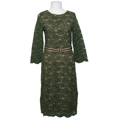 Jurk (Groen) van Hallhuber Katoen, Polyamide, Polyester, Viscose