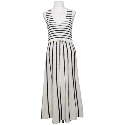 Maxi dress (White, Black) from Zara Acrylic, Polyester