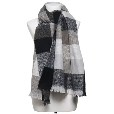 Écharpe (Noir, Gris, Blanc) de Scarfs 4 You Acrylique
