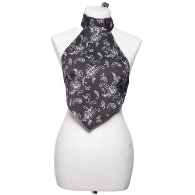 Halter neck top (Black, White) from Dakota