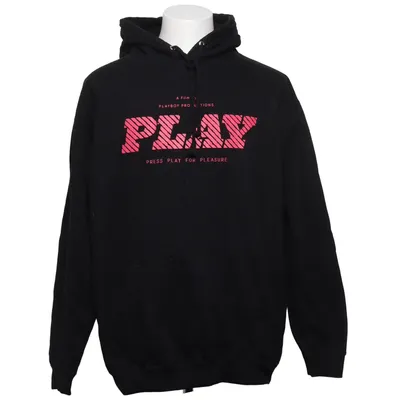 Hættetrøje (Sort, Pink) fra Playboy Bomuld, Polyester