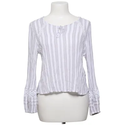 Blouse (White, Gray) from Hollister Viscose