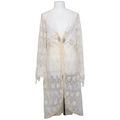 Ochtendjas (Wit) Polyester, Viscose