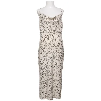 Maxi jurk (Beige, Zwart) van Gina Tricot Elastaan, Polyester