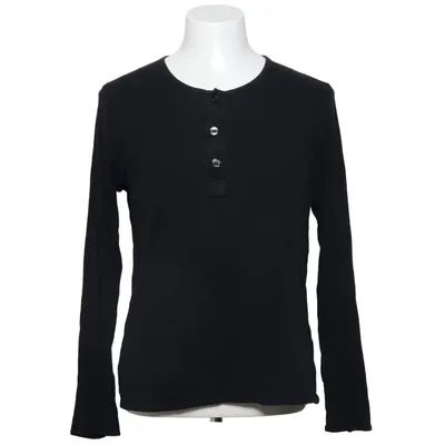 Henley shirt (Zwart) van Reunion Katoen