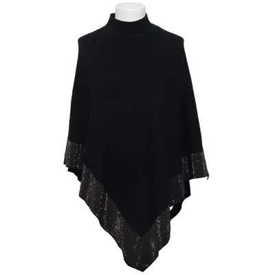 Poncho (Black) from Chica London Nylon, Polyester, Viscose