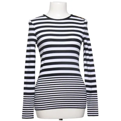 Langærmet t-shirt (Sort, Hvid) fra Lauren Ralph Lauren Bomuld, Elastan