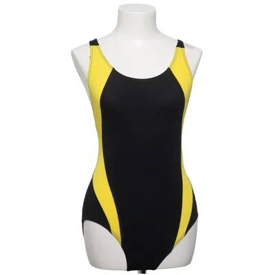 Maillot de bain une pièce (Noir, Jaune) de Lane4 Polybutylène, Polyester