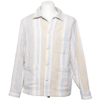 Skjorta (Beige, Blå, Vit) från Zara Bomull, Polyester, Viskos