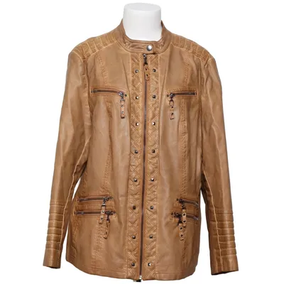 Jacka (Brun) från Canda Premium Polyester, Polyuretan, Viskos