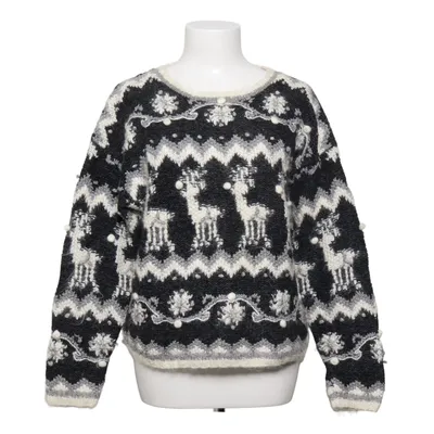 Sweater (Black, White, Gray) from Christopher & Banks Acrylic, Cotton, Mohair