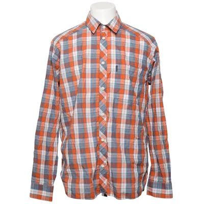 Flanellskjorta (Orange, Grå, Vit) från Haglöfs Ekologisk bomull, Återvunnen polyester