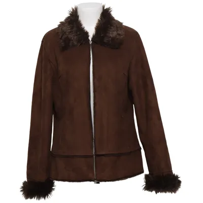 Shearling jacket (Brown) from Papaya Acrylic, Polyester